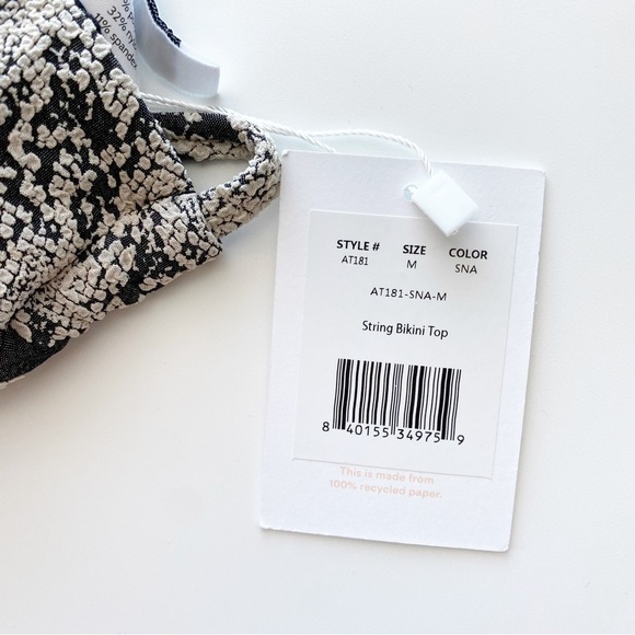 ANDIE SWIM Snakeskin Triangle Bikini Top NWT - Picture 5 of 6